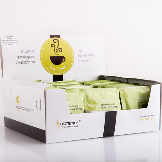 Karteraki Green - Zielona herbata z dykum i tymiankiem (100 saszetek).